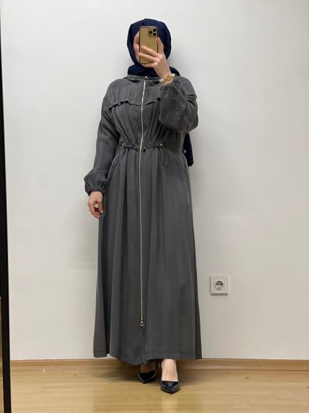 MissWhence Kapuşonlu Cupro Ferace 25Y-37504