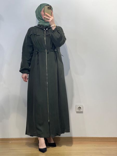 MissWhence Kapuşonlu Cupro Ferace 25Y-37504