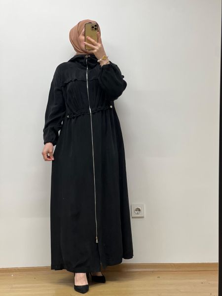 MissWhence Kapuşonlu Cupro Ferace 37504