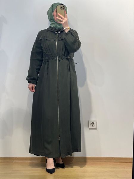 MissWhence Kapuşonlu Cupro Ferace 25Y-37504
