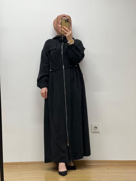 MissWhence Kapuşonlu Cupro Ferace 25Y-37504