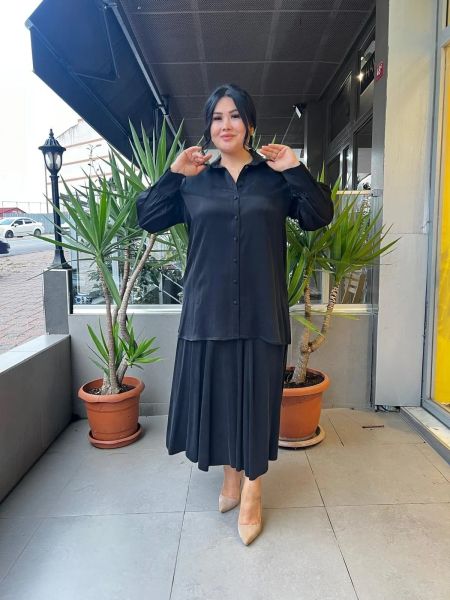 MissDalida Hakim Yaka Kupro Gömlek T25K-3001-BB