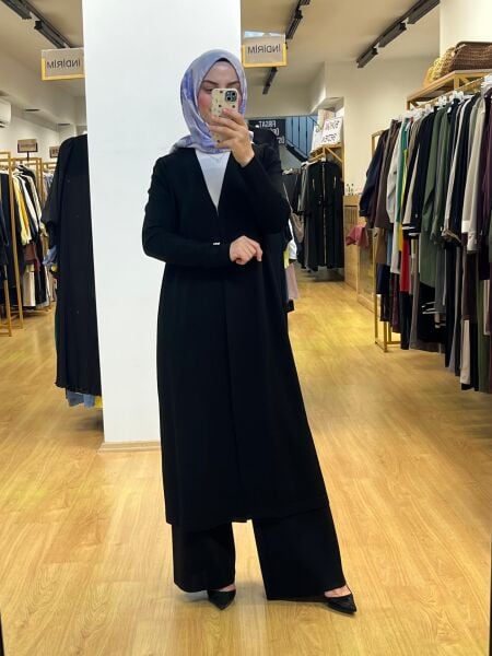 MissDalida Düz Renk Uzun Triko Hırka T25PF-9003