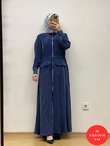 MissDalida Beli Büzgülü Cupro Ferace T25Y-8013