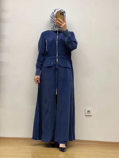 MissDalida Beli Büzgülü Cupro Ferace T25Y-8013