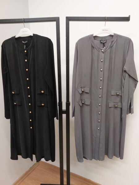 MissDalida Çift Cep Kapaklı Triko Cupro Hırka T25Y-9022