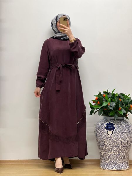 MissWhence Nakış Detaylı Ferm.Cupro Elbise 37800-BB