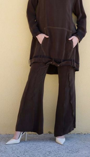 MissWhence Önü Dikişli İspanyol Paça Pantolon 35122