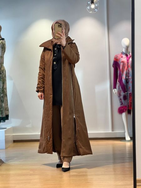 MissWhence Fermuar Detaylı Pardesü 25K-36514