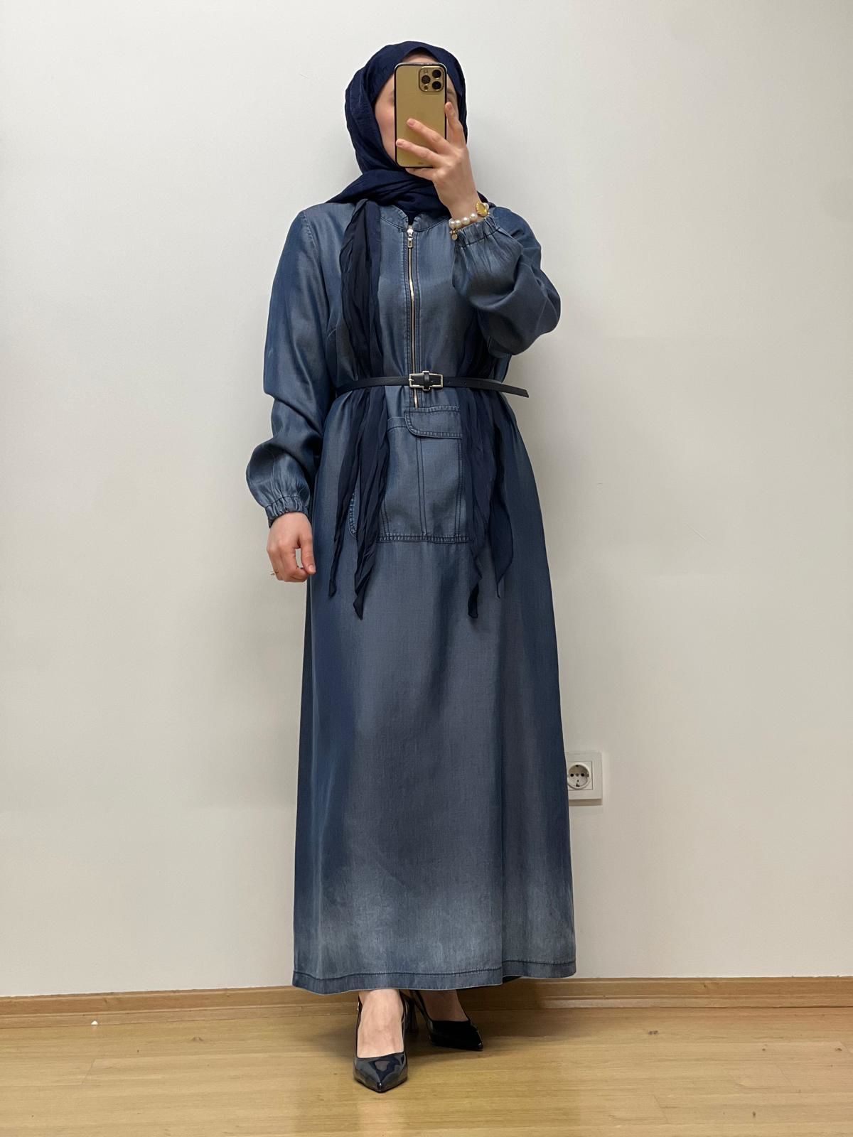 MissWhence Tensel Kot Elbise 25Y-37804