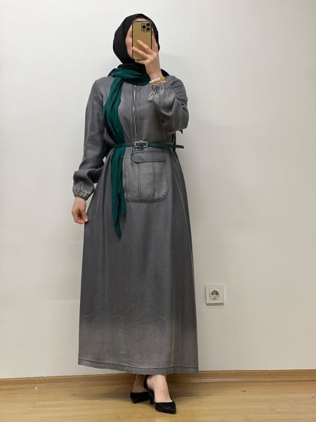 MissWhence Tensel Kot Elbise 37804