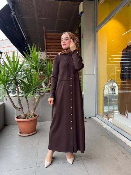 MissDalida Yuvarlak Yaka Fitil Detaylı Elbise T25PF-4005