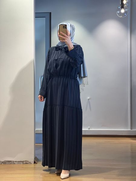 MissWhence Çizgili Cupro Elbise 37810