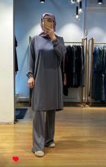 MissWhence İspanyol Paça Bambu Penye Pantolon 35114