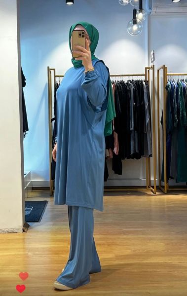 MissWhence İspanyol Paça Bambu Penye Pantolon 35114