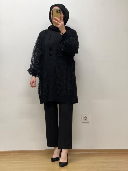 Ghisa Payet Detaylı Hırka 25Y3942