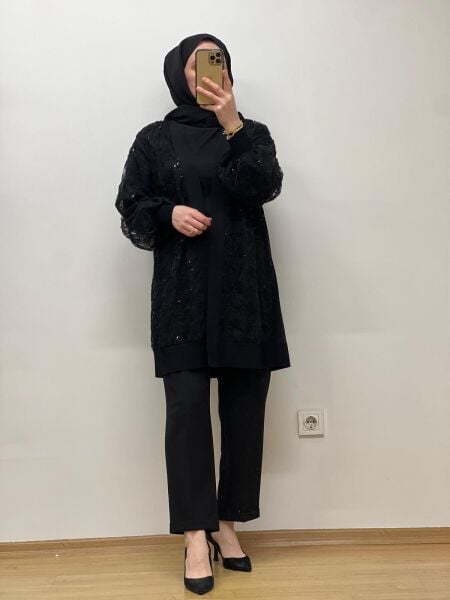 Ghisa Payet Detaylı Hırka 25Y3942