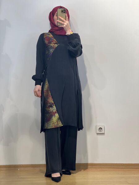 Almarwah Black Pantolonlu Takım 202717