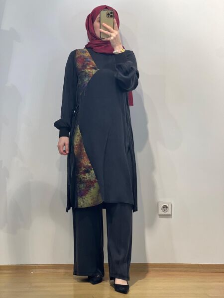 Almarwah Black Pantolonlu Takım 202717