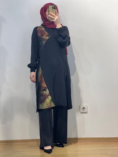 Almarwah Black Pantolonlu Takım 202717