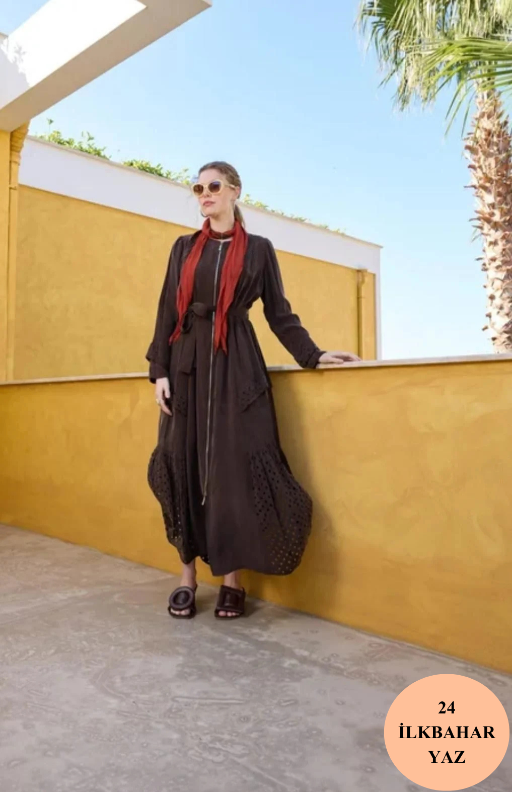 MissWhence Lazer Kesim Detaylı Pardesü 35511