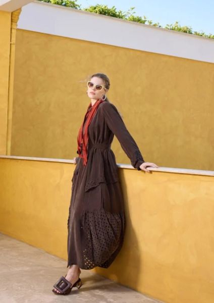 MissWhence Lazer Kesim Detaylı Pardesü 35511