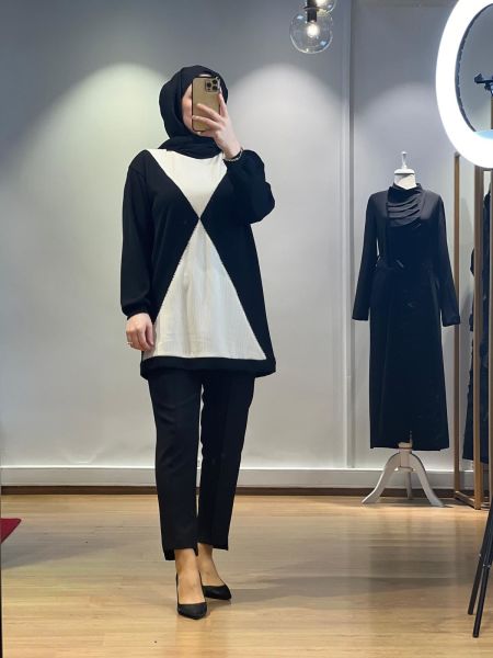 Miaruj Şerit Aksesuarlı Triko Tunik 23K2343
