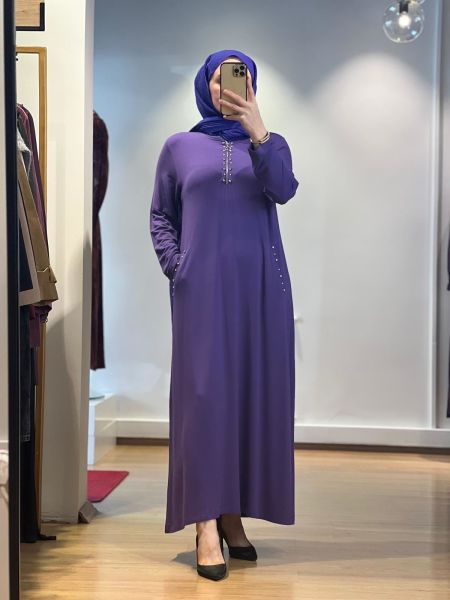 İnvee Taş Detaylı Elbise 6937