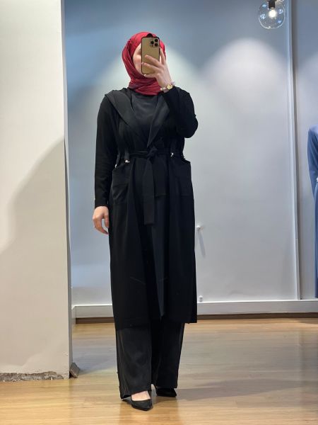 MissDalida Beli Lastikli Bol Paça Cupro Pantolon 25Y-7007