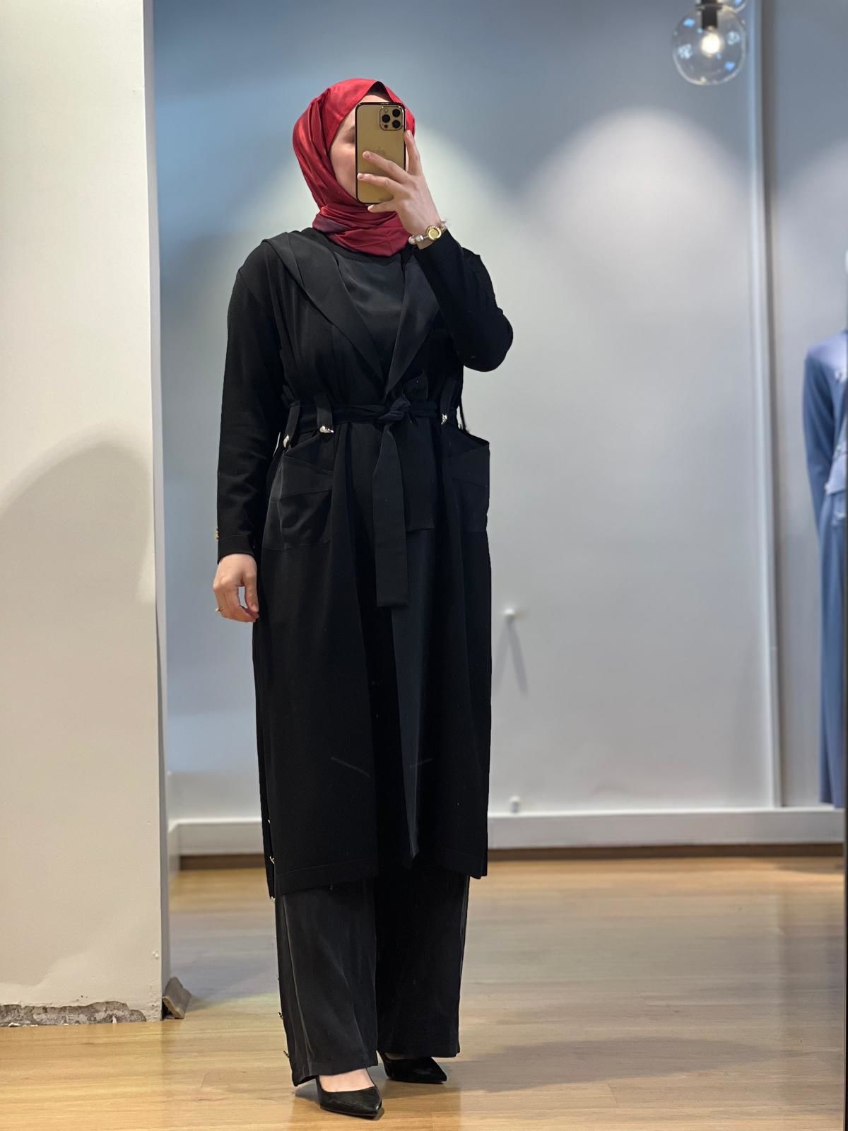 MissDalida Beli Lastikli Bol Paça Cupro Pantolon 25Y-7007-BB