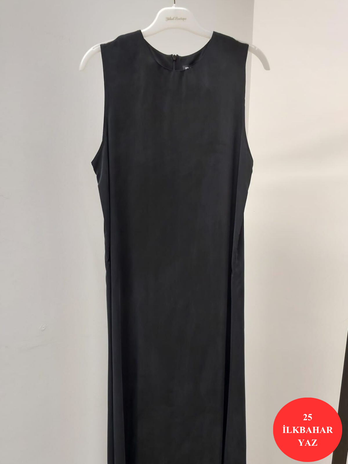 MissDalida Kolsuz Uzun Cupro Elbise 25Y-4006