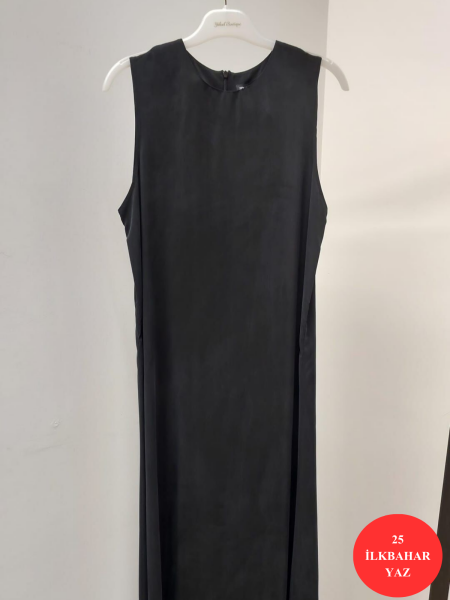 MissDalida Kolsuz Uzun Cupro Elbise 25Y-4006