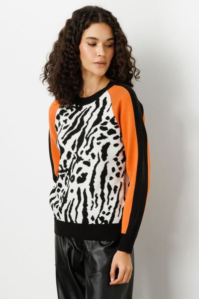 On Triko Leopar Desenli Triko Kazak T24K25340