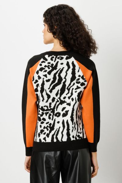 On Triko Leopar Desenli Triko Kazak T24K25340