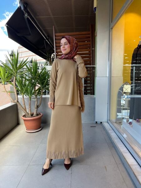 MissWhence Triko Tunik Camel Miss268