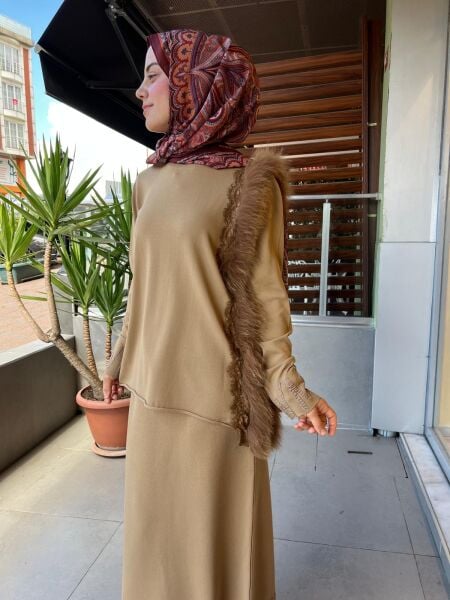 MissWhence Triko Tunik Camel Miss268