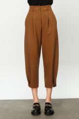 On Triko Bol Paça Yüksek Bel Pantolon 24K24147