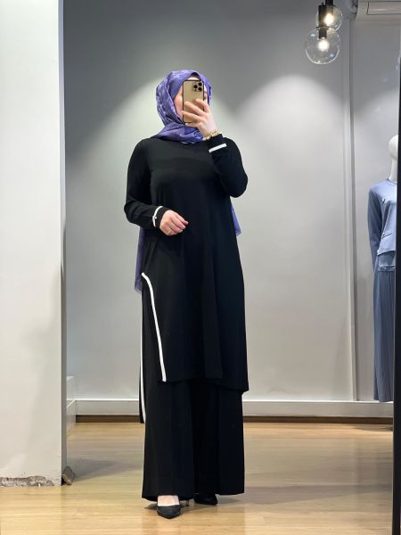 MissDalida Yırtmaç Detaylı Uzun Triko 25Y-6015
