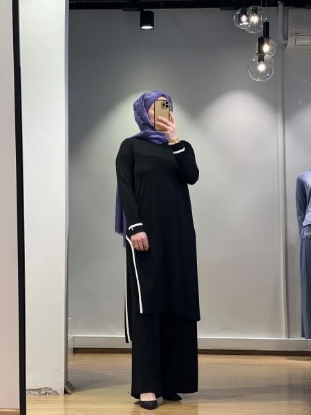 MissDalida Yırtmaç Detaylı Uzun Triko 25Y-6015