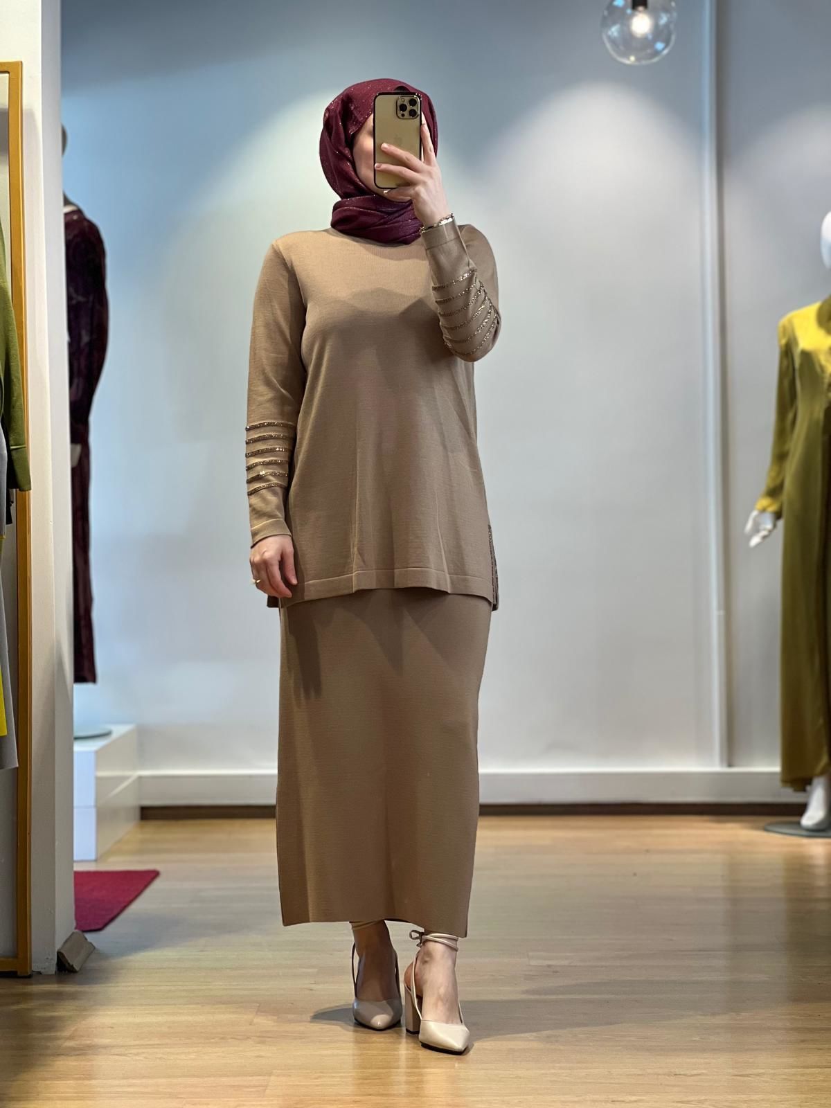 MissDalida Kollu Taşlı Tunik T24K-6008