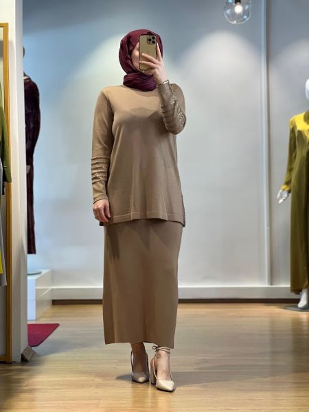 MissDalida Kollu Taşlı Tunik T24K-6008