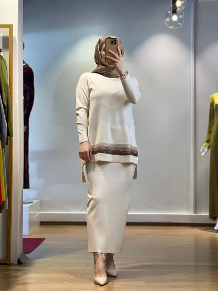 MissDalida Keçe Detaylı Triko Tunik T24K-6018