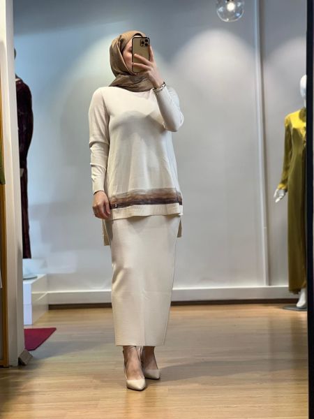 MissDalida Keçe Detaylı Triko Tunik T24K-6018