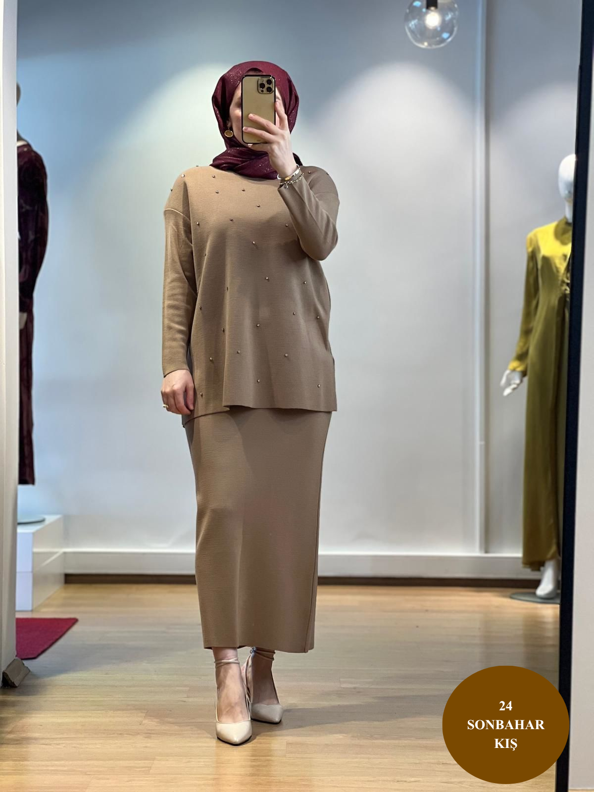 MissDalida Önü Taşlı Basic Triko Tunik T24K-6024