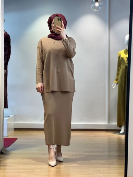 MissDalida Önü Taşlı Basic Triko Tunik T24K-6024
