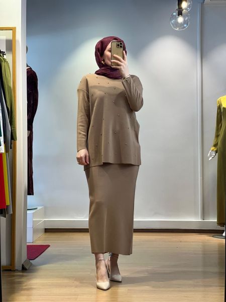 MissDalida Önü Taşlı Basic Triko Tunik T24K-6024