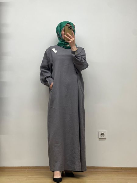 MissDalida Keten Elbise 25Y-4064