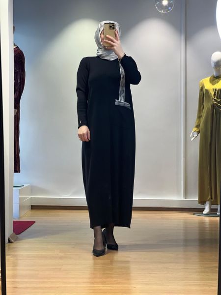 MissDalida Cebi ve Önü Keçe Detaylı Elbise T25K-4011