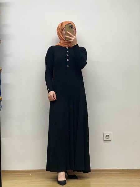 MissDalida Gömlek Yaka Triko Elbise 25Y-4022