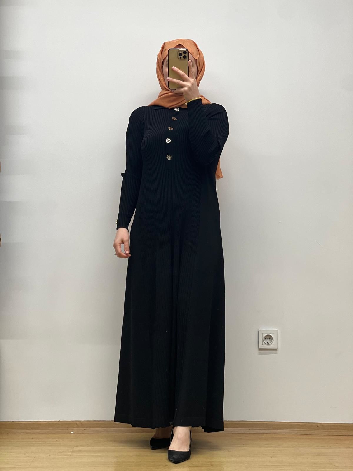MissDalida Gömlek Yaka Triko Elbise 25Y-4022